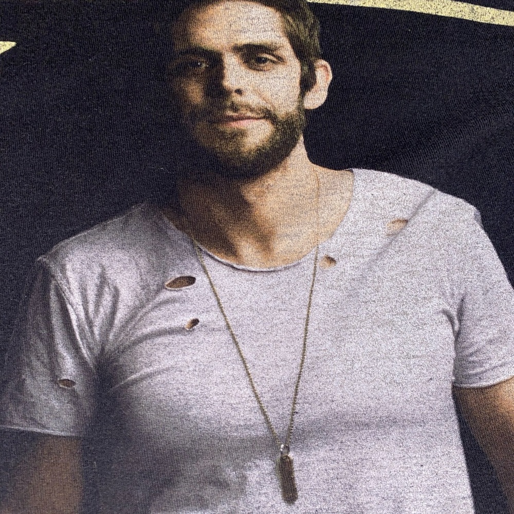 💙 Thomas Rhett Black Concert T 2016  Graphic T-Shirt Size M - Picture 4 of 8